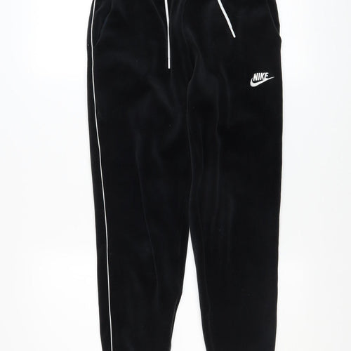 Nike Men’s Black Velour Jogger Trousers XS Athletic Fit
