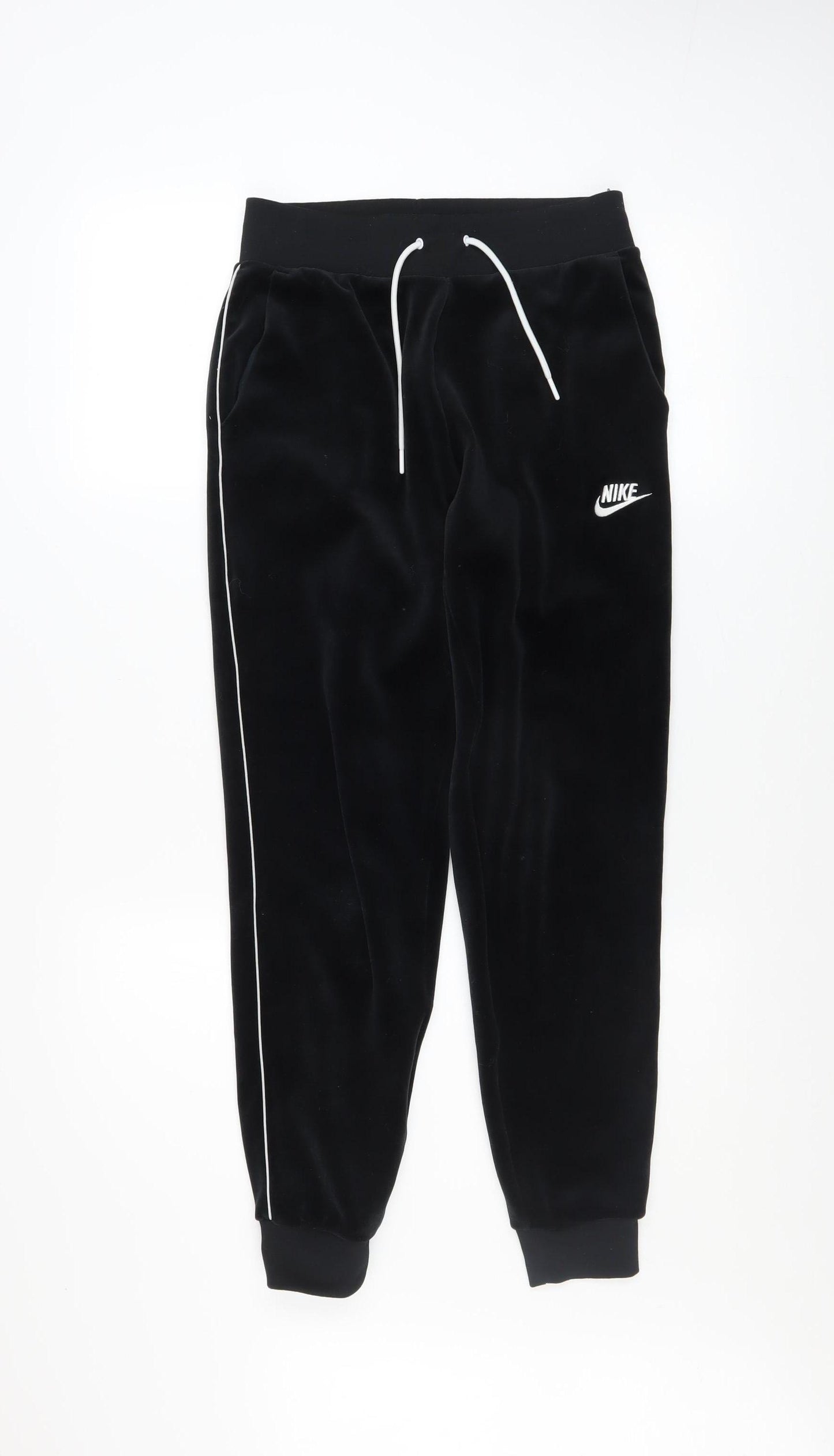 Nike Men’s Black Velour Jogger Trousers XS Athletic Fit