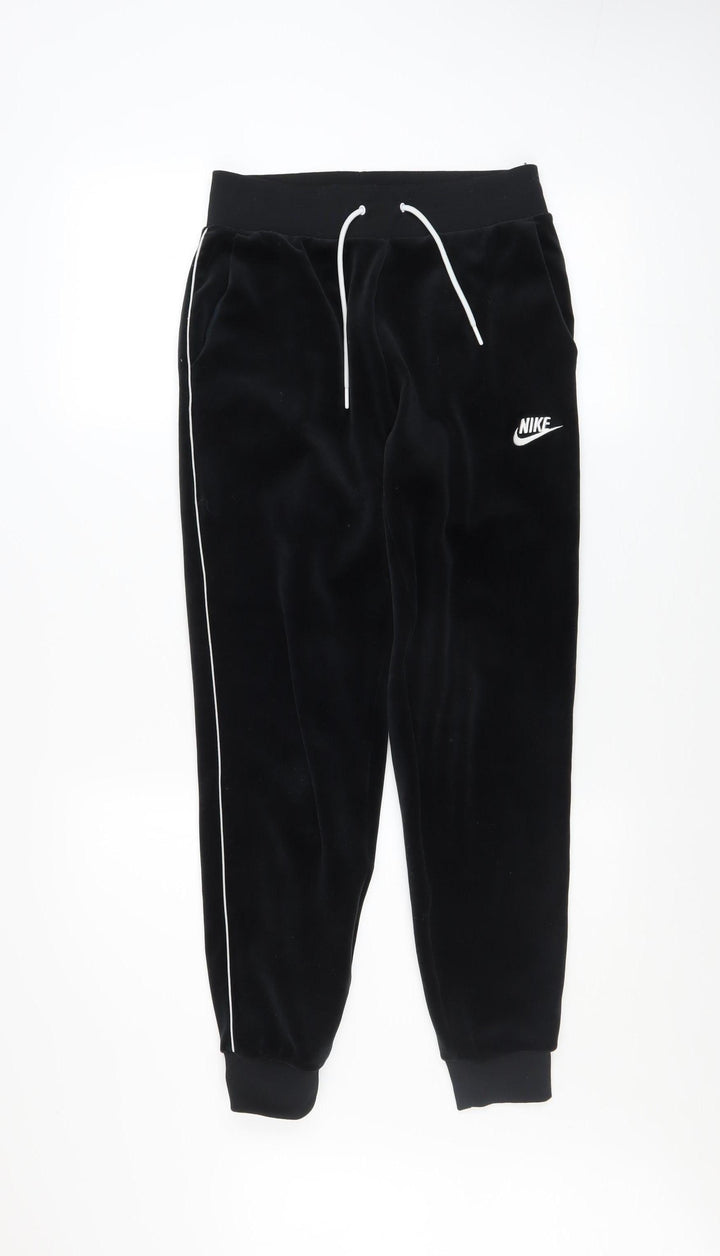 Nike Men’s Black Velour Jogger Trousers XS Athletic Fit