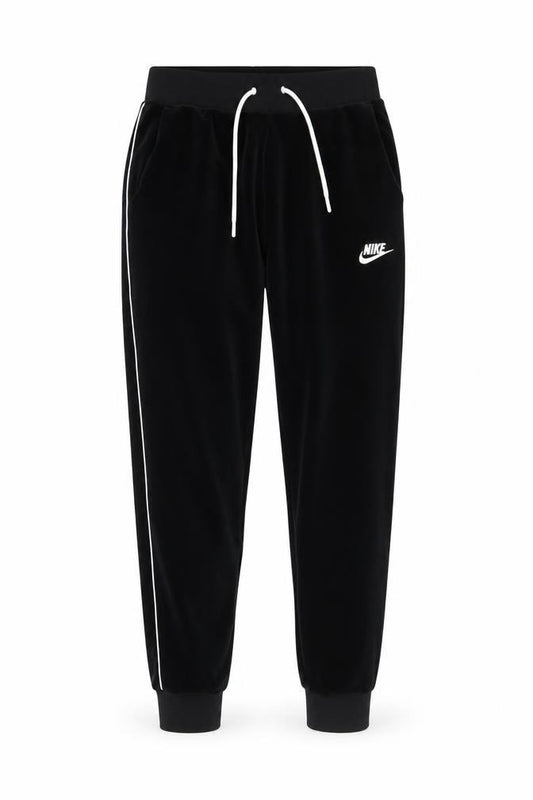 Front view of Nike Men’s Black Velour Jogger Trousers XS Athletic Fit