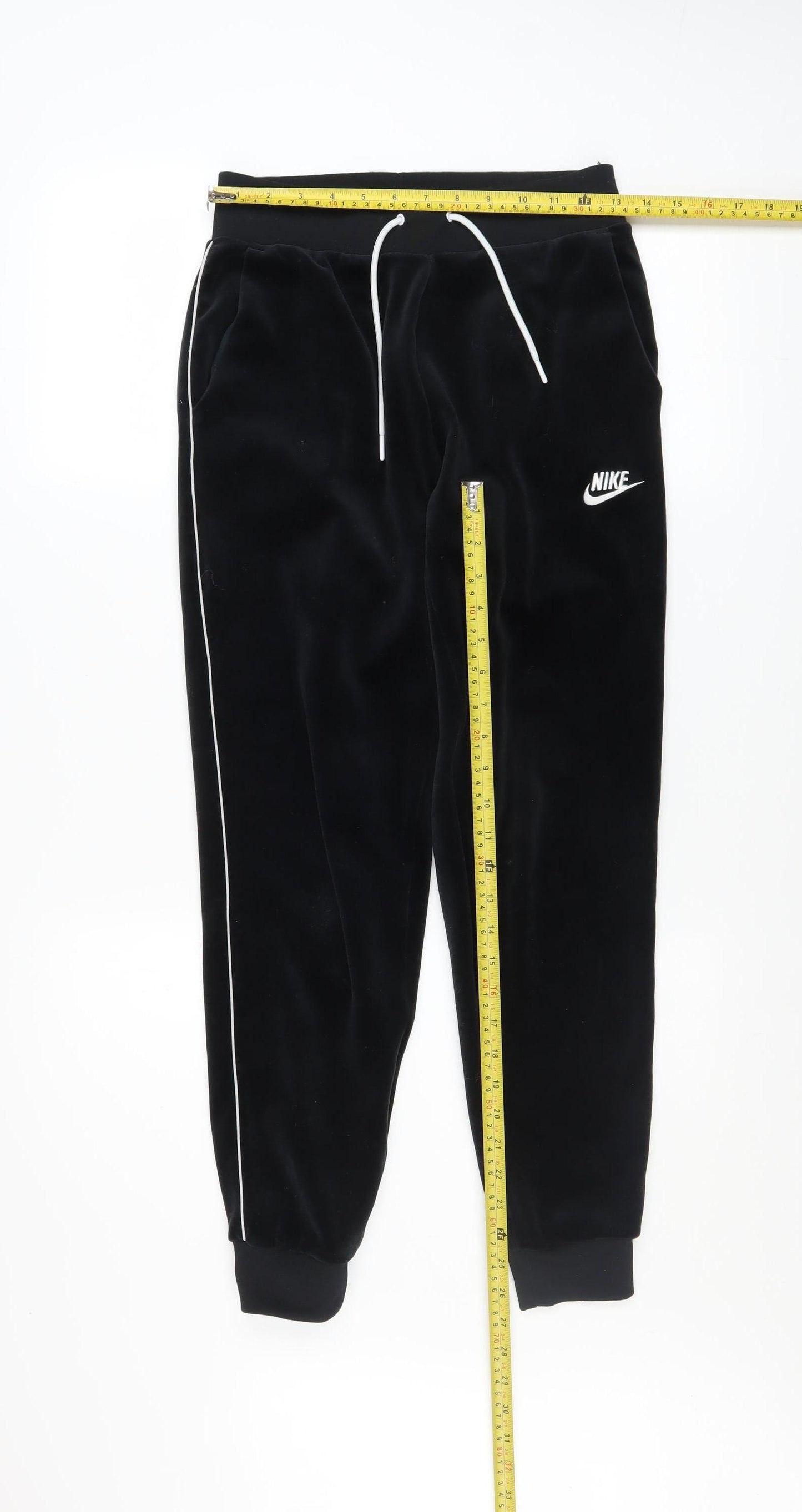 Nike Men’s Black Velour Jogger Trousers XS Athletic Fit