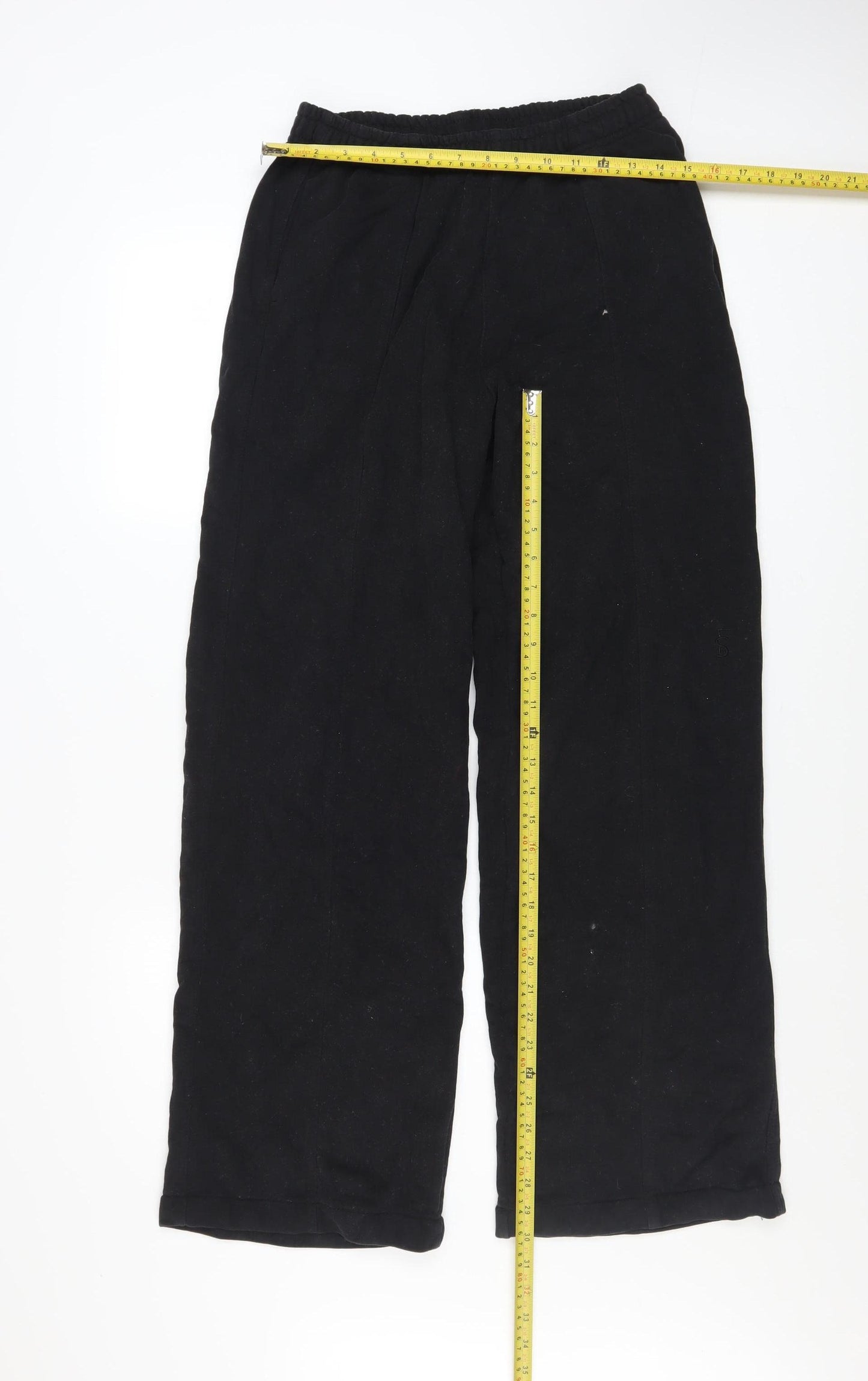 Favorite Style Women's Black Cotton Elastic Waist Sweatpants Size S