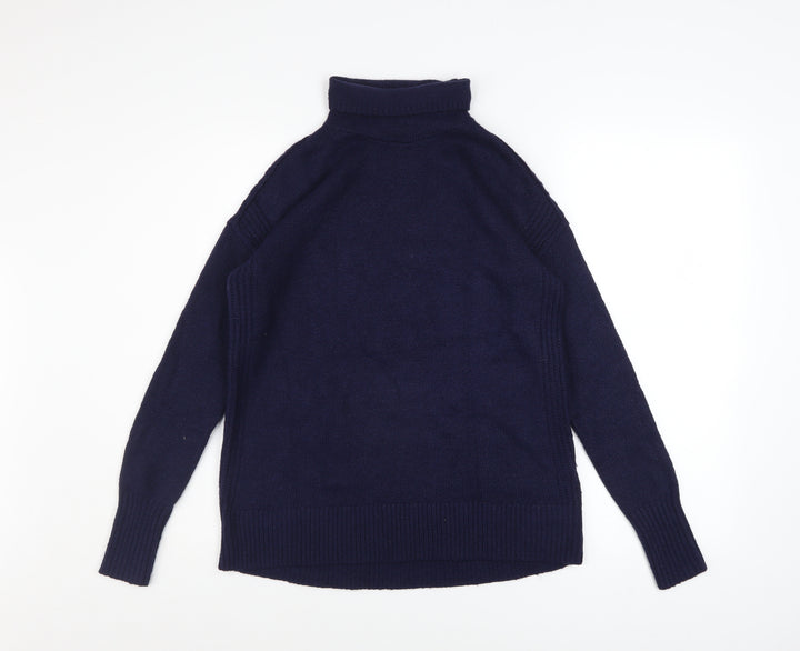 GAP Women’s Blue Roll Neck Long Sleeve Knit Jumper Size S