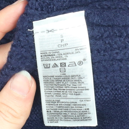 GAP Women’s Blue Roll Neck Long Sleeve Knit Jumper Size S