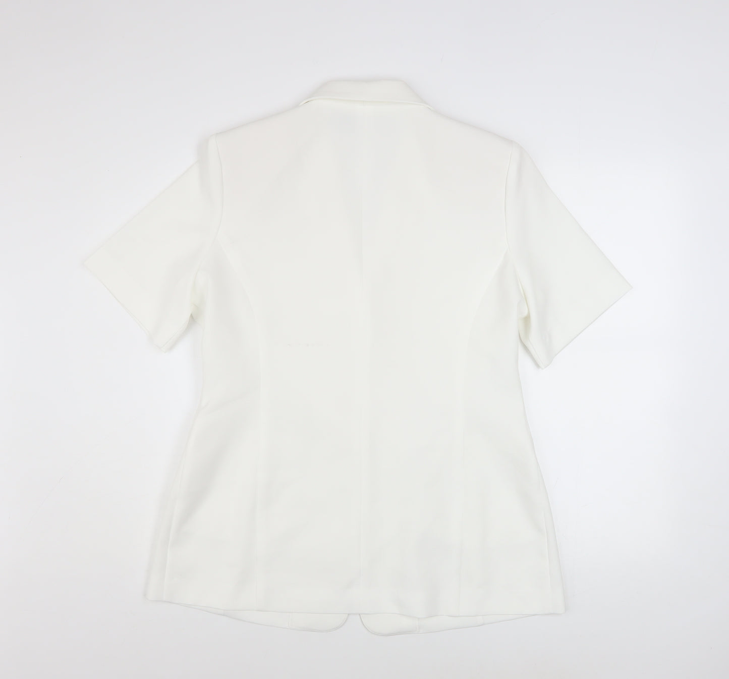 Atmosphere Women's White Short Sleeve Blazer Size 14 Smart Classic Workwear