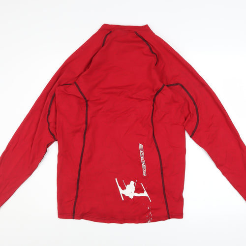 Decathlon Men's Red Long Sleeve Ski Base Layer Top M