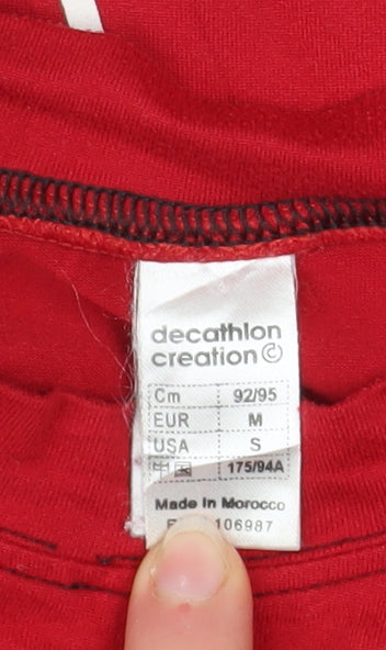 Decathlon Men's Red Long Sleeve Ski Base Layer Top M