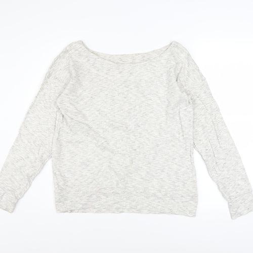 Next Women Grey Pullover Sweatshirt Size 12 Cotton Blend Casual
