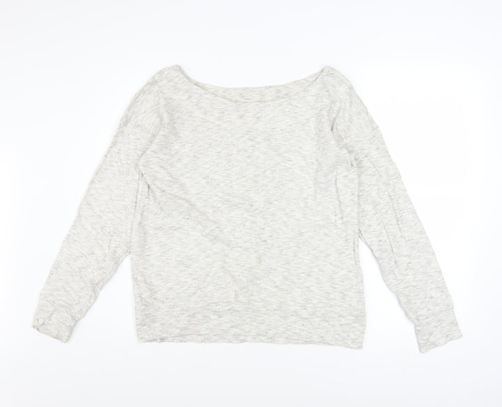 Next Women Grey Pullover Sweatshirt Size 12 Cotton Blend Casual