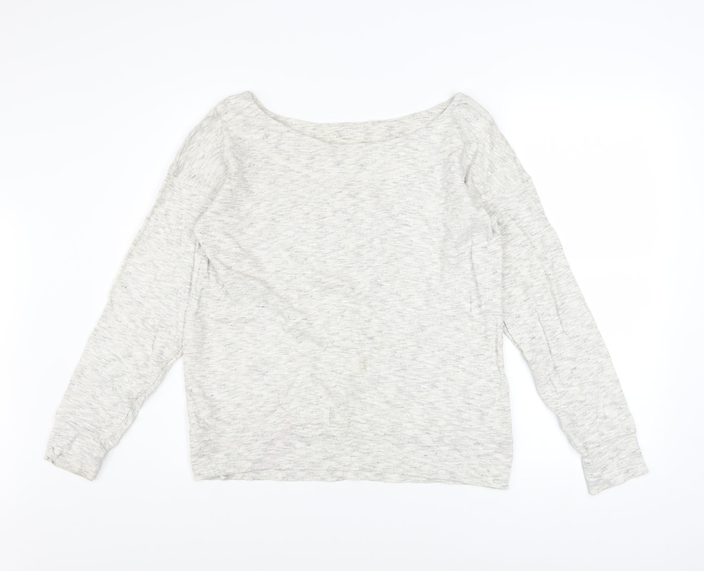 Next Women Grey Pullover Sweatshirt Size 12 Cotton Blend Casual