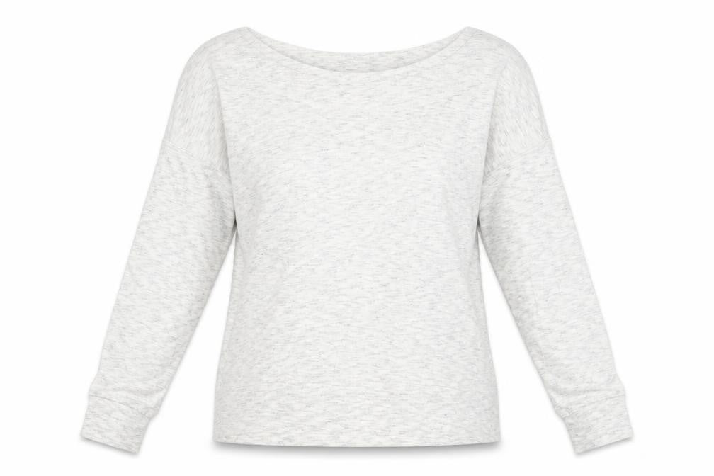 Front view of Next Women Grey Pullover Sweatshirt, size 12, Cotton Blend Casual