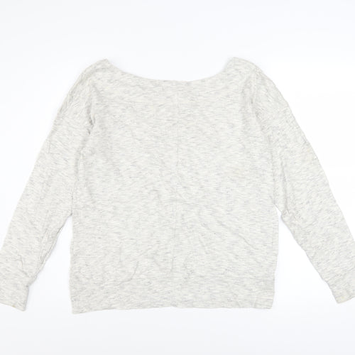 Next Women Grey Pullover Sweatshirt Size 12 Cotton Blend Casual