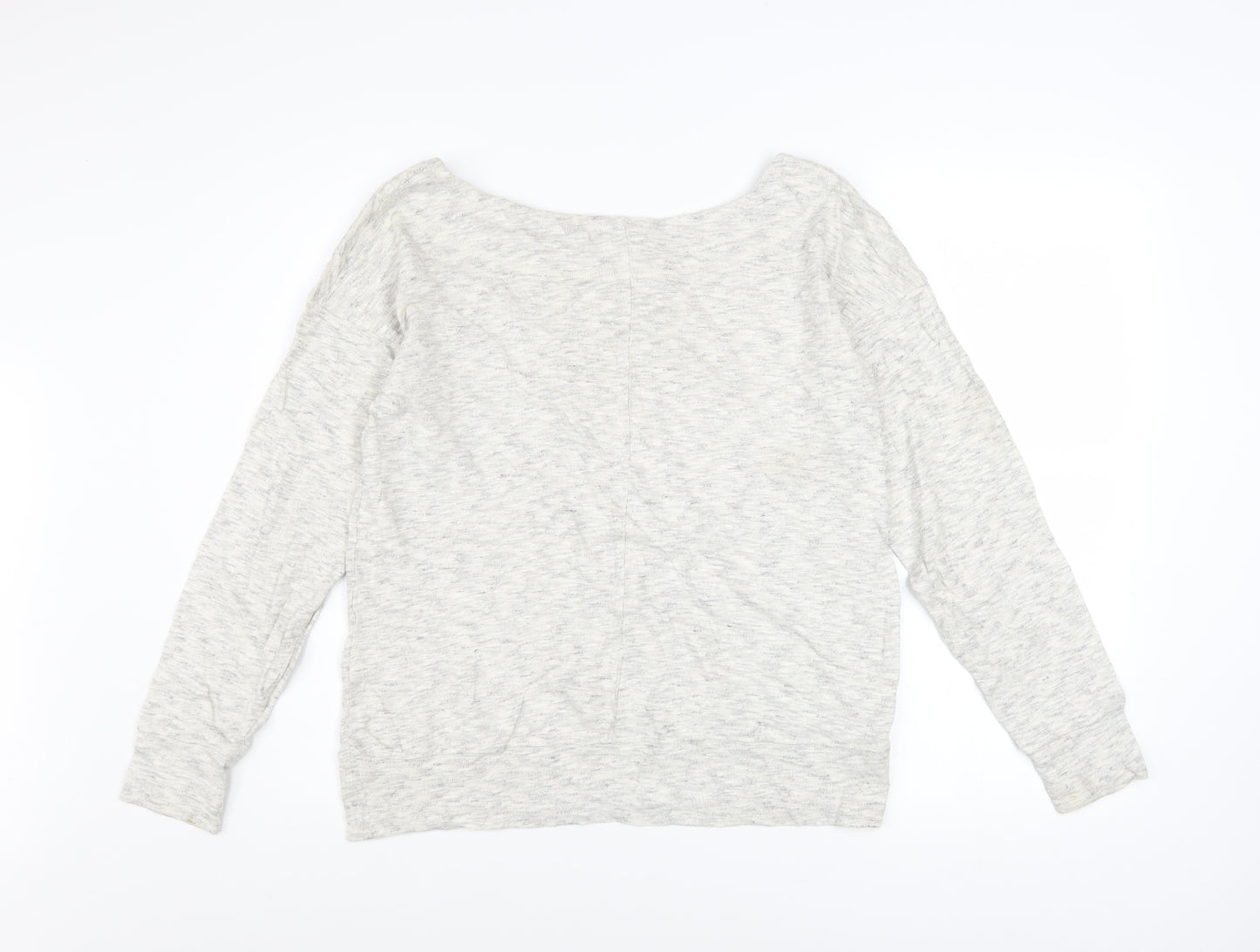 Next Women Grey Pullover Sweatshirt Size 12 Cotton Blend Casual