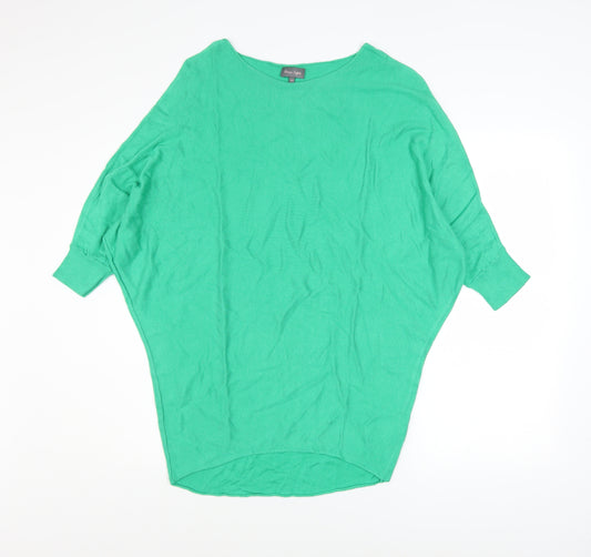 Phase Eight Women's Green Batwing Knit Jumper Size XS