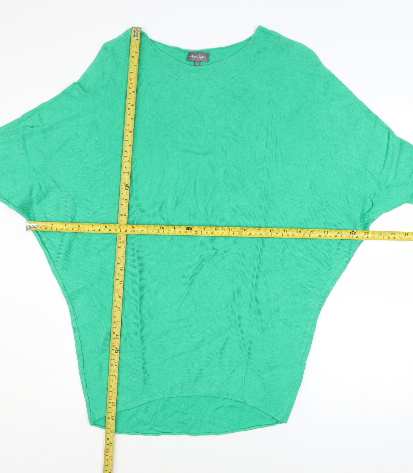 Phase Eight Women's Green Batwing Knit Jumper Size XS