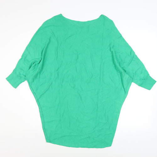 Phase Eight Women's Green Batwing Knit Jumper Size XS