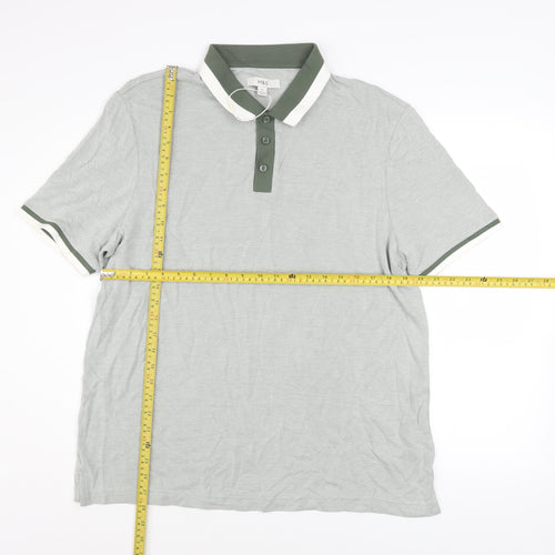 Marks and Spencer Mens Grey XL Regular Fit Modal Polo Shirt