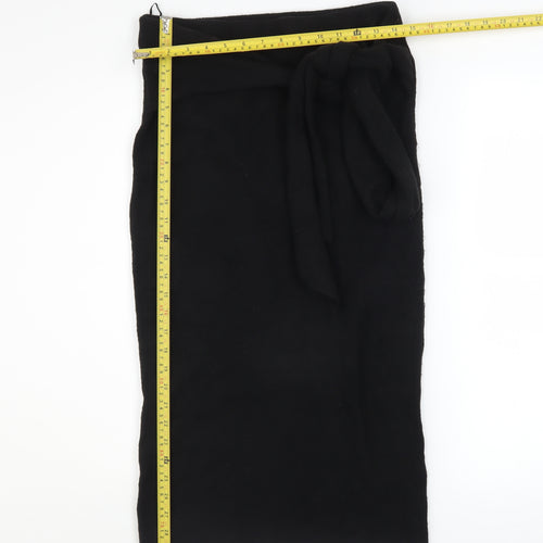Great Plains Women Black Size 10 Knit Wrap Midi Skirt