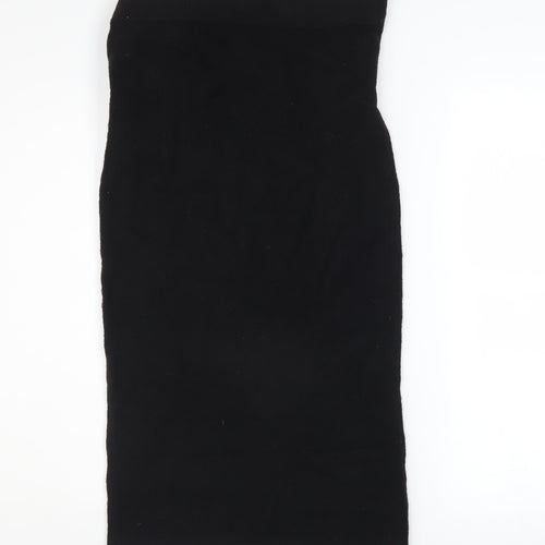 Great Plains Women Black Size 10 Knit Wrap Midi Skirt