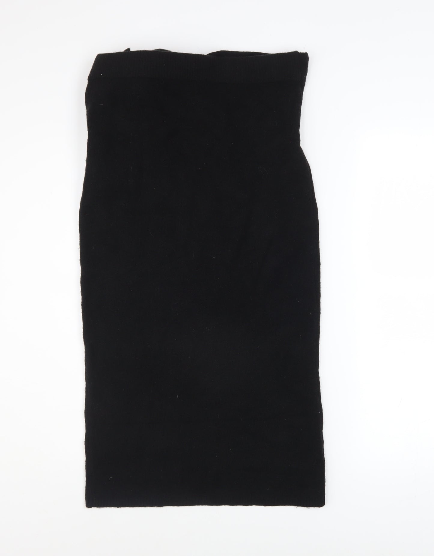 Great Plains Women Black Size 10 Knit Wrap Midi Skirt