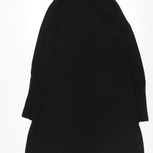 Windsmoor Women Black Wool Blend Roll Neck Jumper Dress Size S