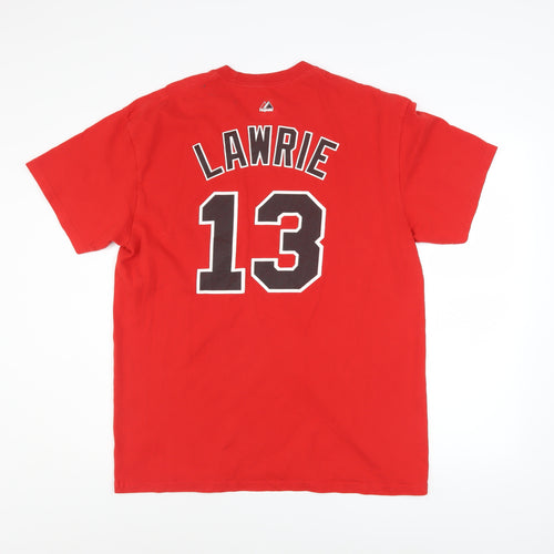 Majestic Men's Red Canada Baseball Graphic T-Shirt Size L