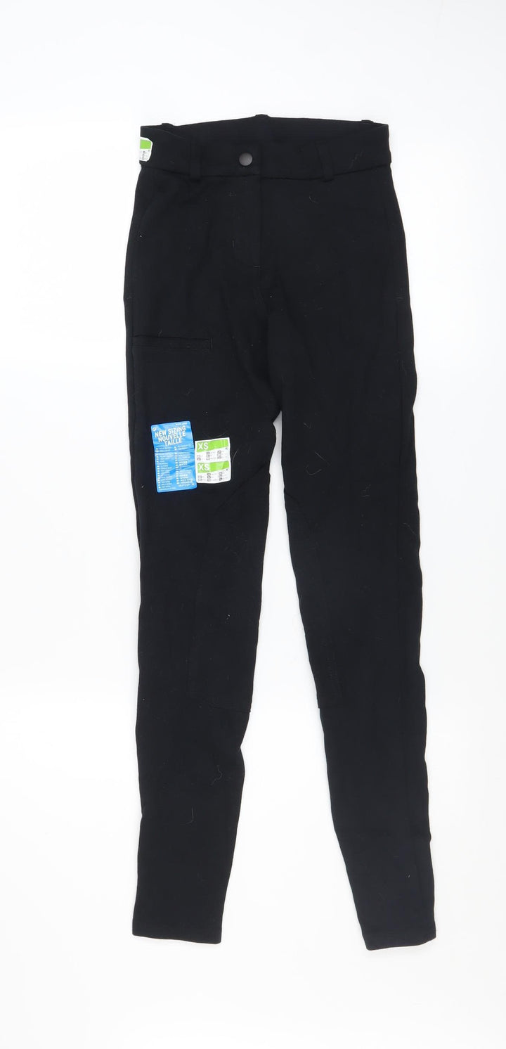 Decathlon Women’s Black XS Equestrian Riding Trousers with Pockets