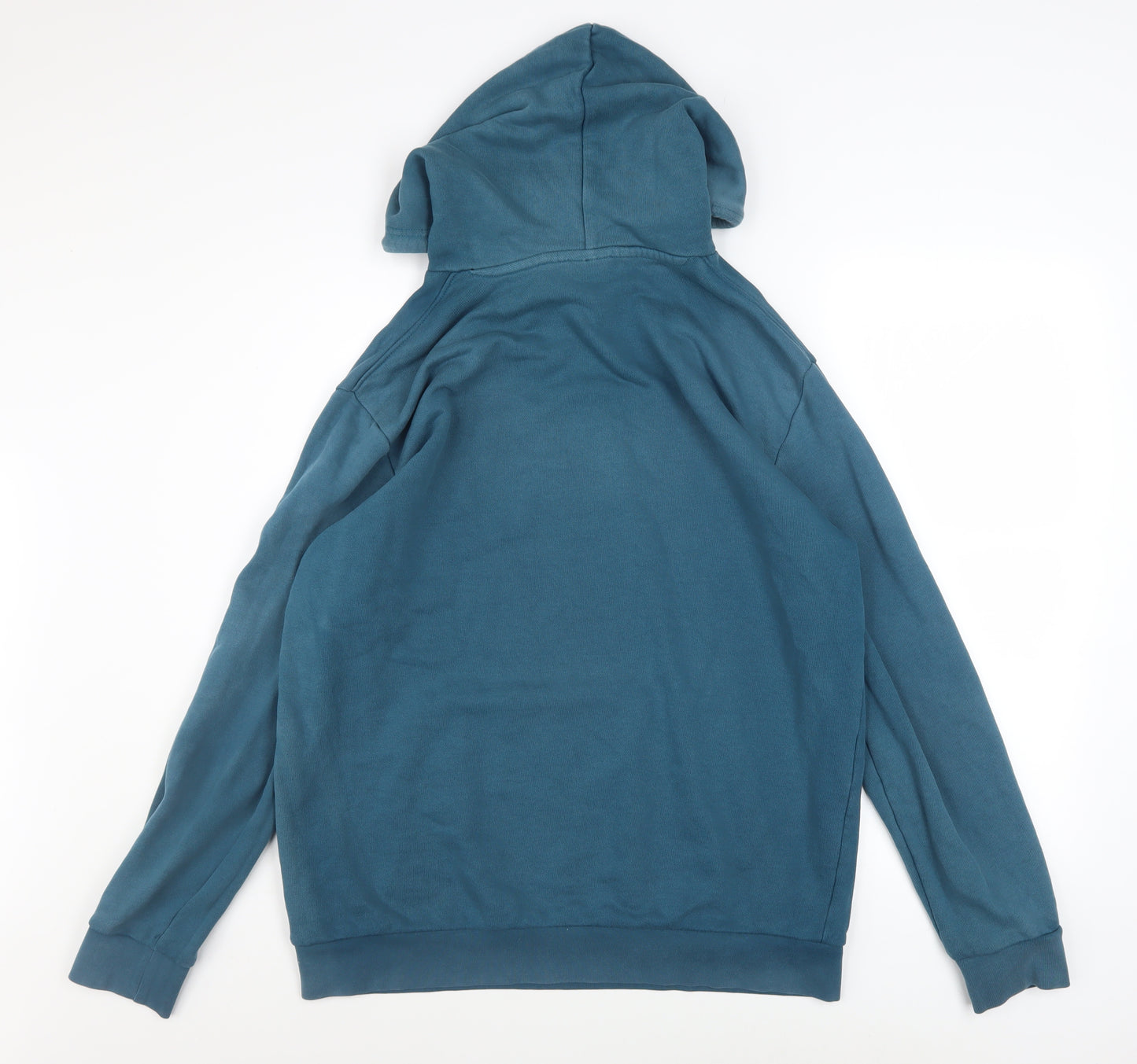 Adidas Mens Blue Pullover Hoodie L Cotton Classic Logo