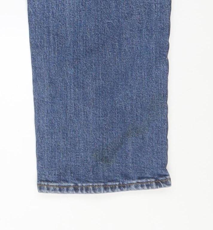 Jack & Jones Mens Blue Regular Clark Straight Jeans 34x30 Denim