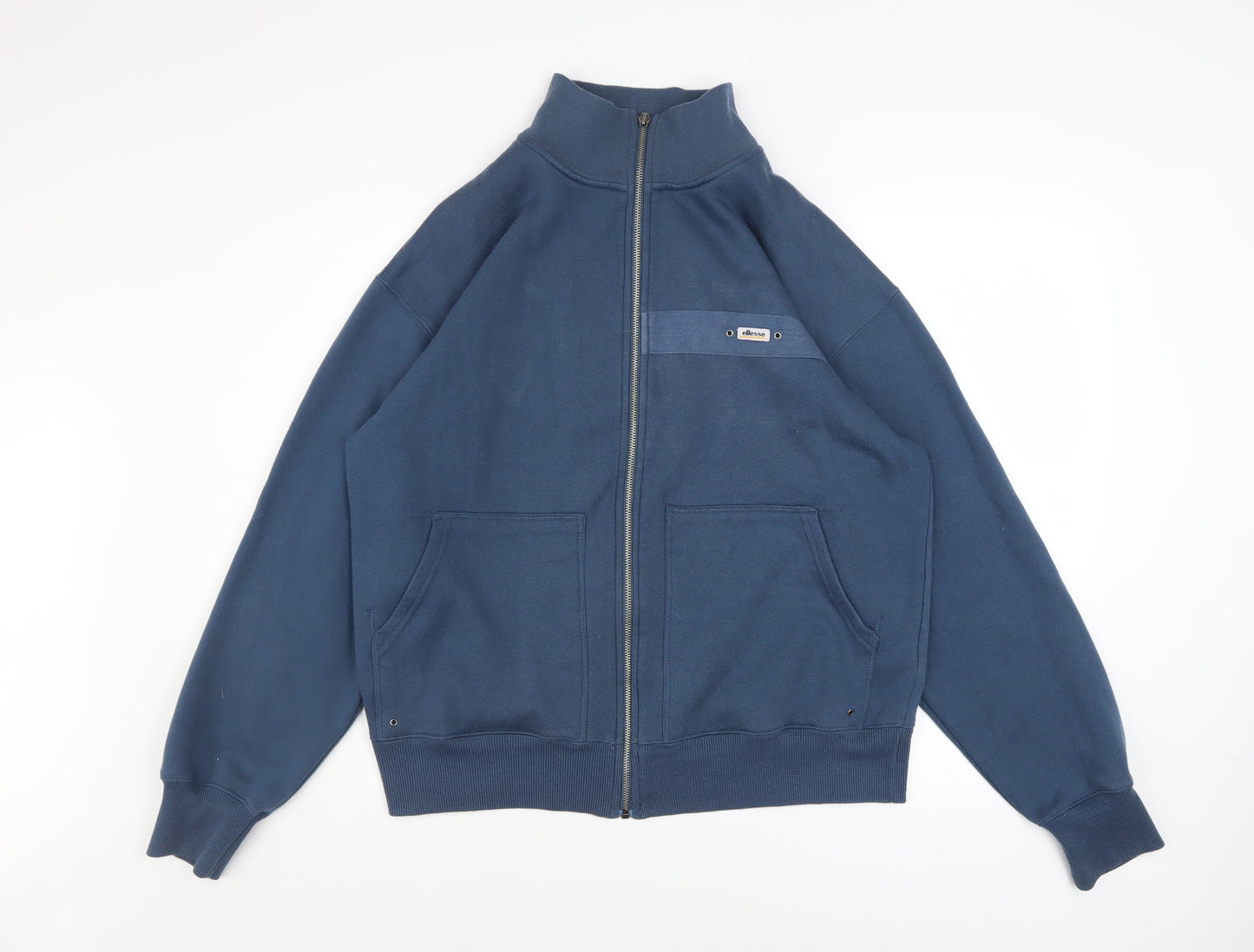 Ellesse Mens Blue L Track Jacket Size L Full Zip Logo Retro Style