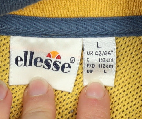 Ellesse Mens Blue L Track Jacket Size L Full Zip Logo Retro Style