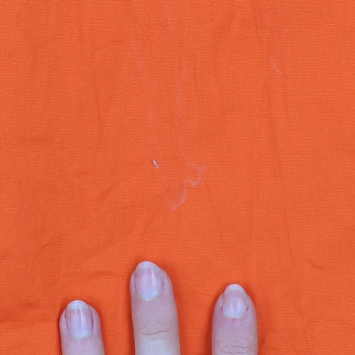I Saw It First Women’s Orange Long Sleeve Button-Up Cotton Shirt Size 8