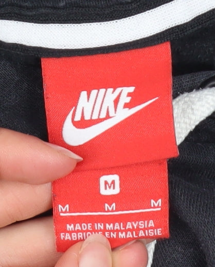 Nike Men Black Pullover Hoodie M Sportswear Fleece Regular Fit