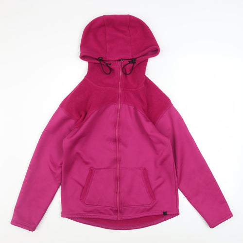 George Women’s Pink Softshell Fleece Hooded Jacket Size 14