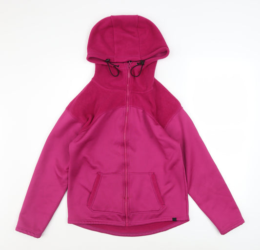 George Women’s Pink Softshell Fleece Hooded Jacket Size 14