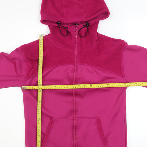 George Women’s Pink Softshell Fleece Hooded Jacket Size 14