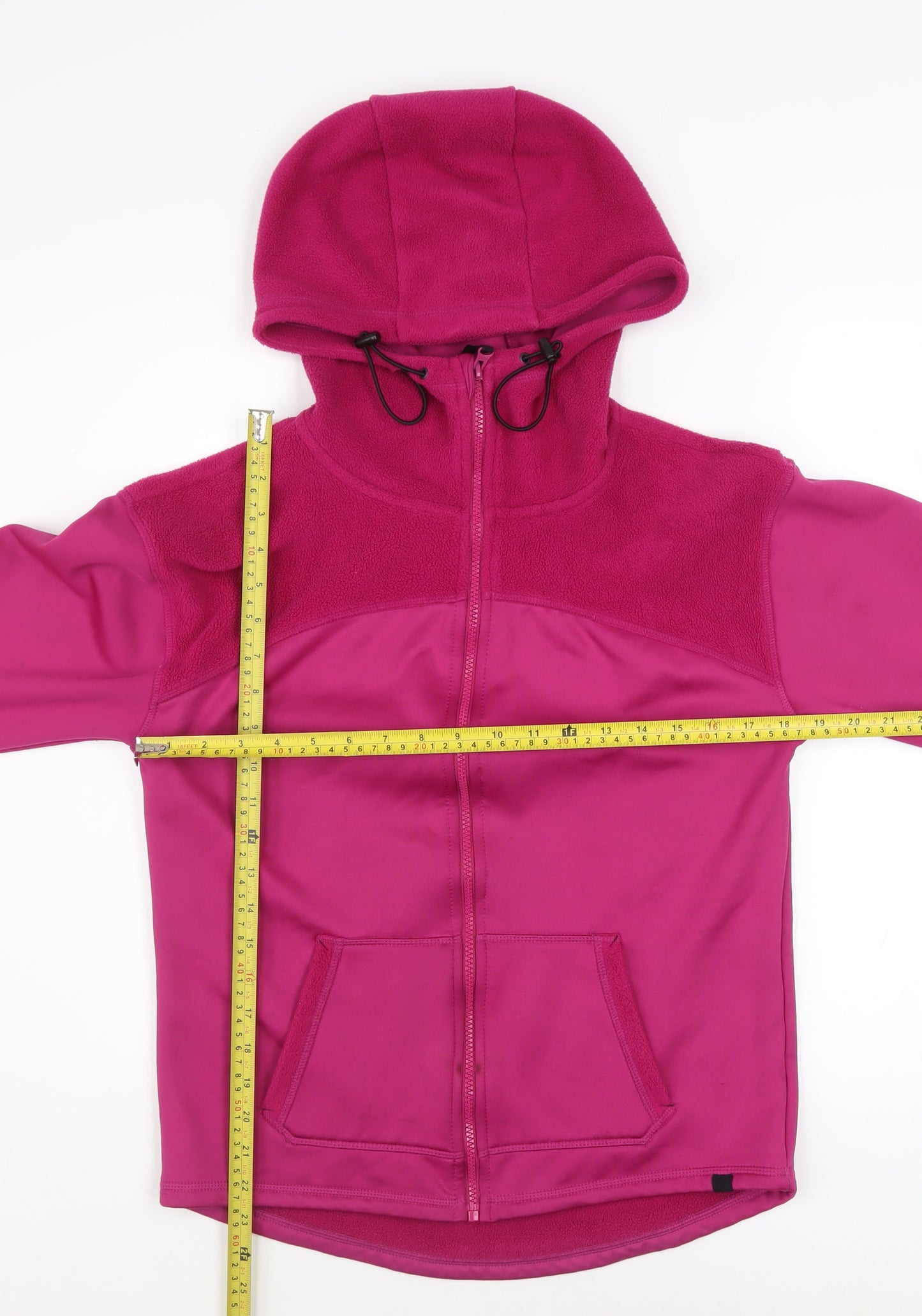 George Women’s Pink Softshell Fleece Hooded Jacket Size 14