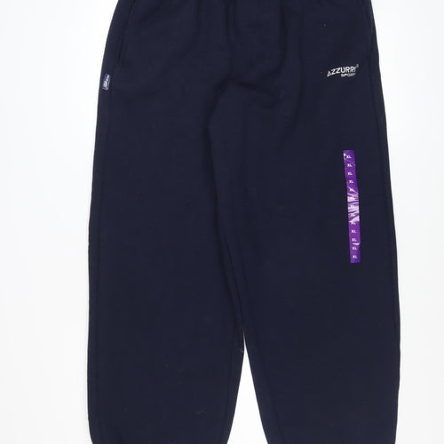 Azzurri Sport Men's Blue XL Fleece Sweatpants Activewear Trousers
