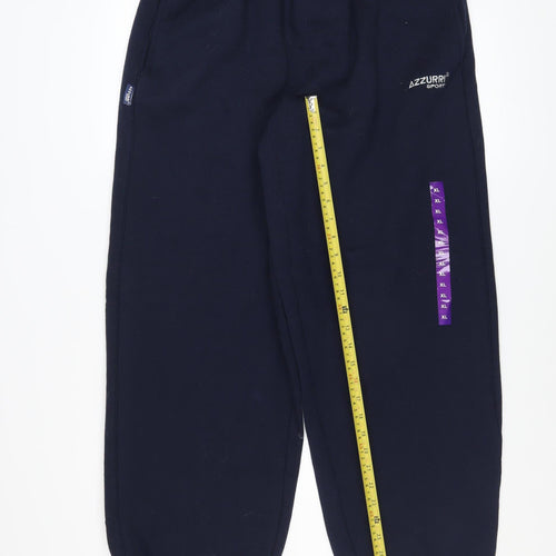 Azzurri Sport Men's Blue XL Fleece Sweatpants Activewear Trousers