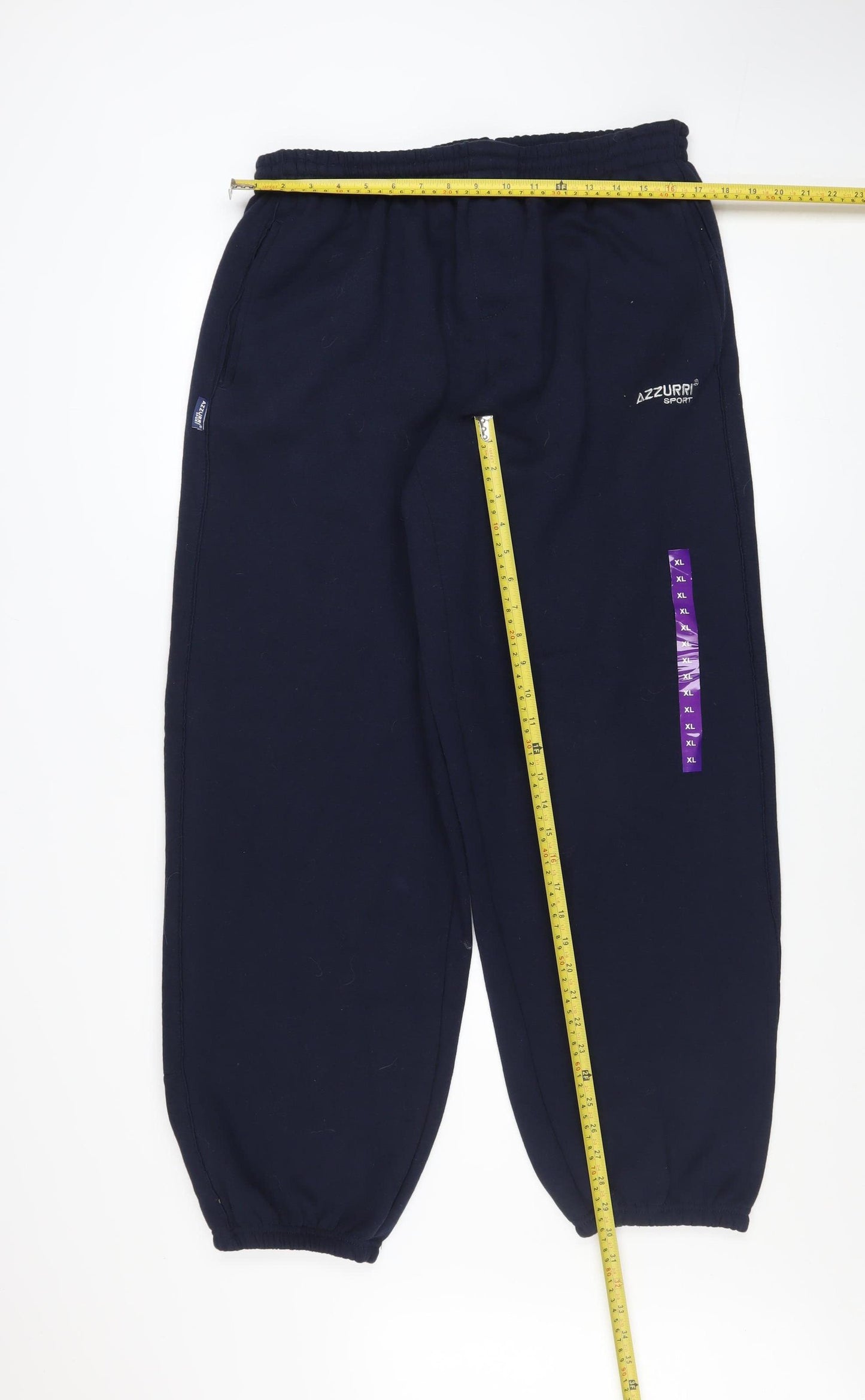 Azzurri Sport Men's Blue XL Fleece Sweatpants Activewear Trousers