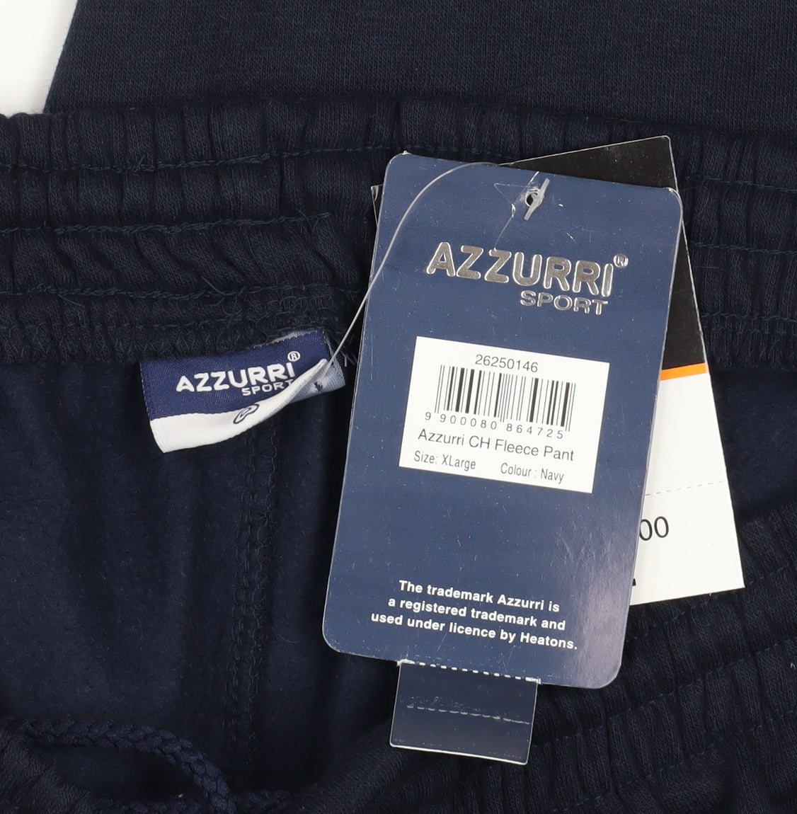 Azzurri Sport Men's Blue XL Fleece Sweatpants Activewear Trousers