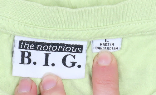 The Notorious B.I.G. Men's Green L Graphic Music T-Shirt