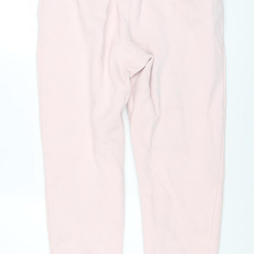 FILA Womens Pink Jogger Sweatpants Size 12 Cotton Blend Tapered Fit