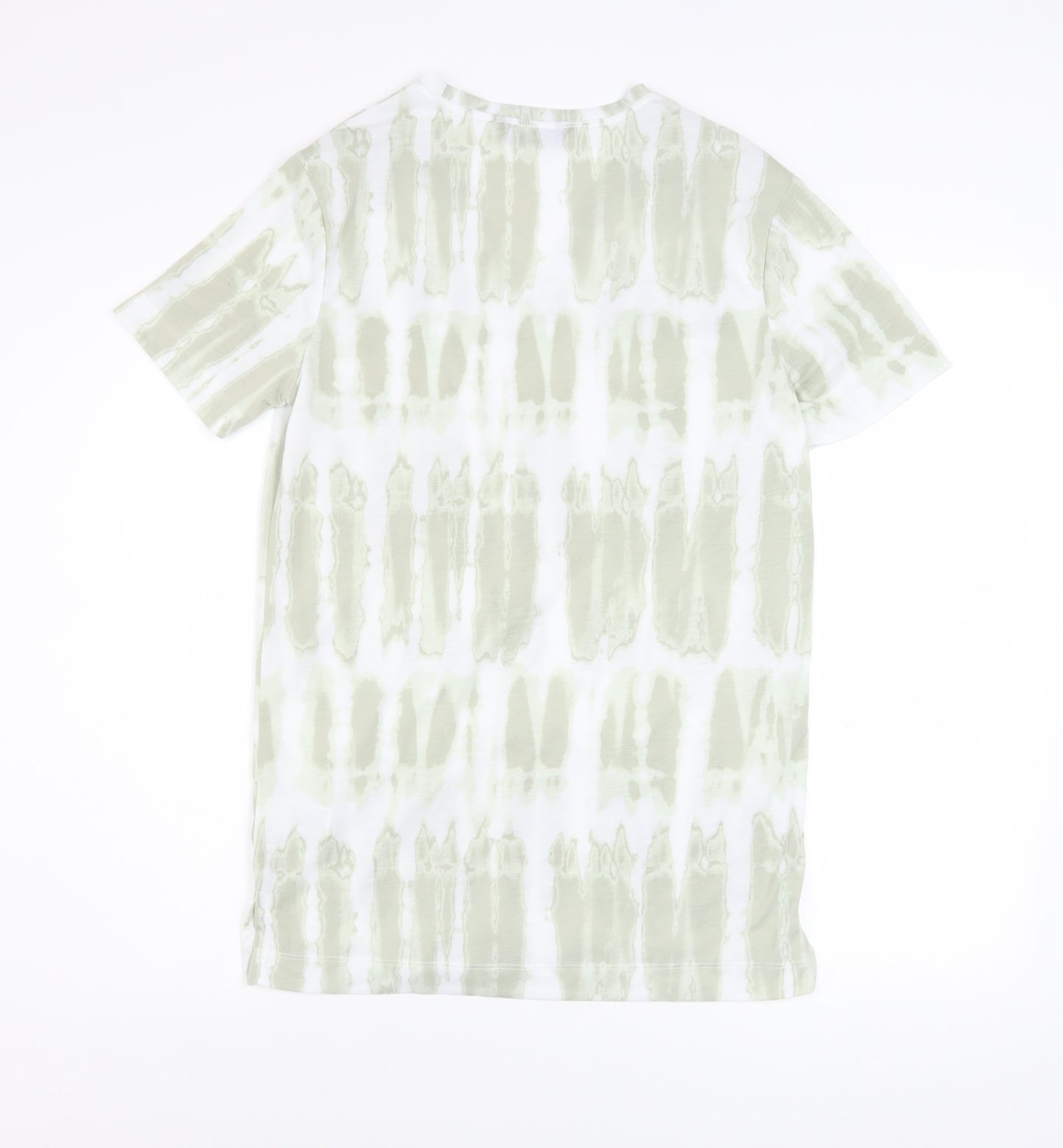 Marks and Spencer Womens Green Tie-Dye V-Neck Short Sleeve T-Shirt Size 6