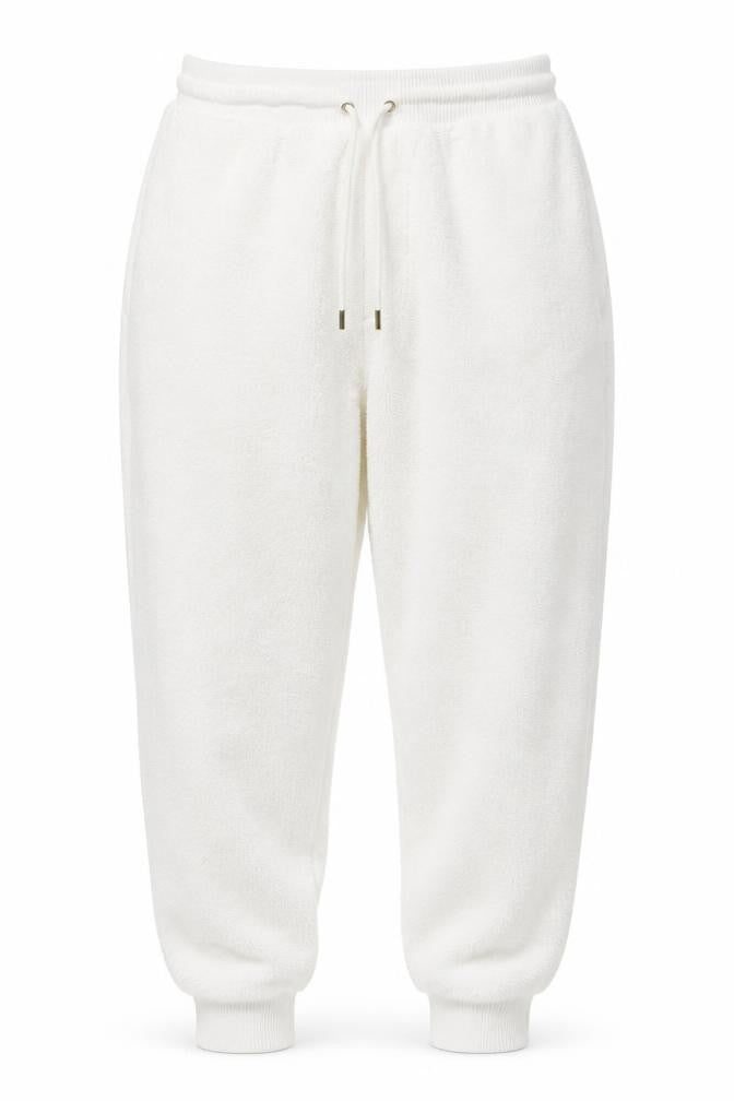 Marks and Spencer Womens White M Jogger Sweatpants Fleece Trousers