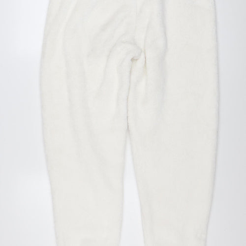 Marks and Spencer Womens White M Jogger Sweatpants Fleece Trousers
