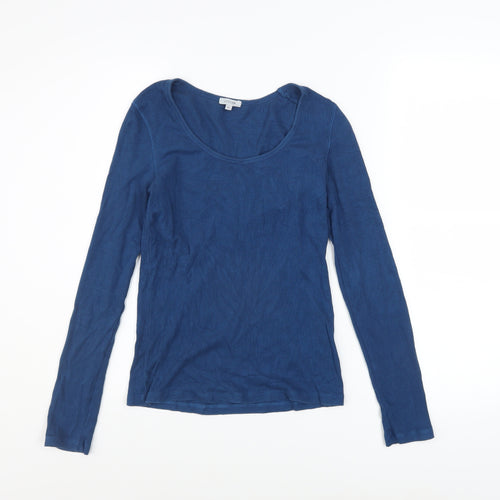 Jigsaw Women's Blue Long Sleeve Modal Jersey Top XS