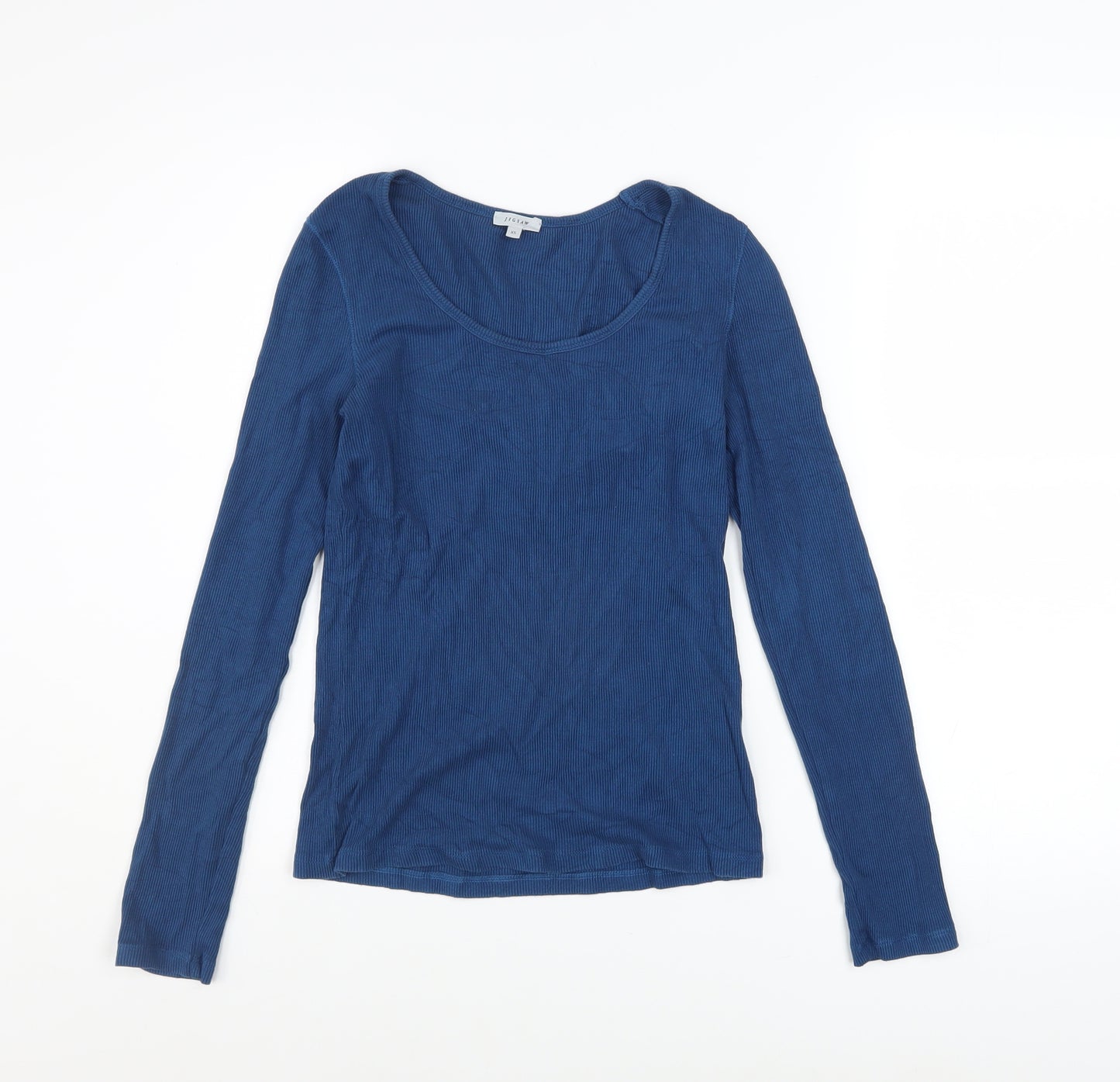 Jigsaw Women's Blue Long Sleeve Modal Jersey Top XS