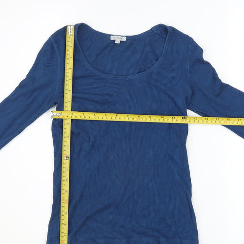 Jigsaw Women's Blue Long Sleeve Modal Jersey Top XS