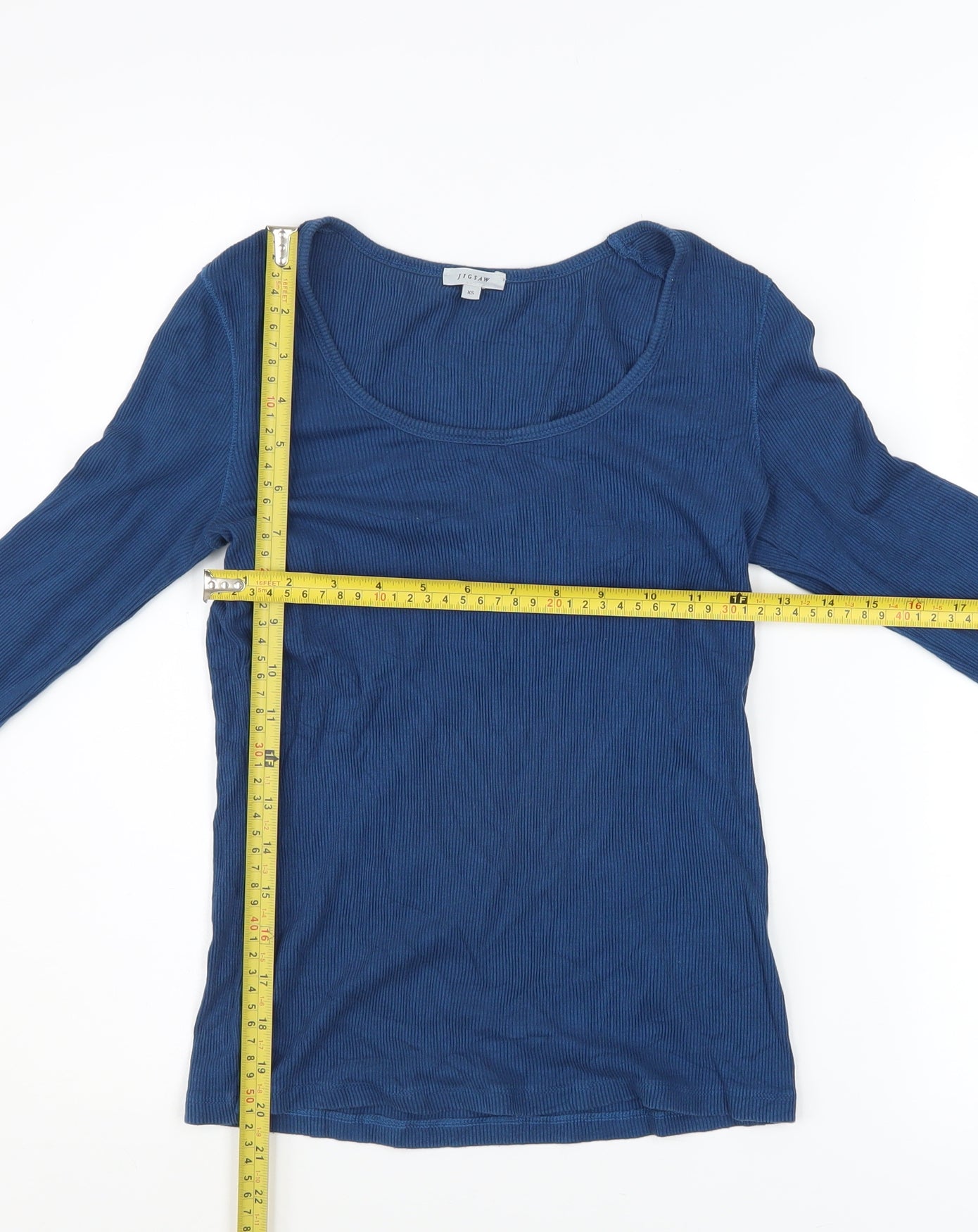 Jigsaw Women's Blue Long Sleeve Modal Jersey Top XS